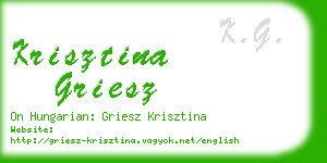 krisztina griesz business card